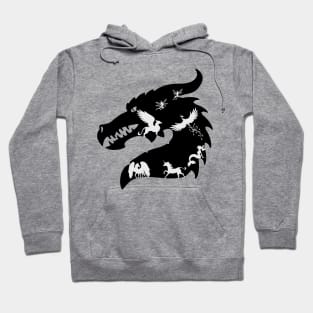 Mythical Creatures In A Dragon Head Hoodie